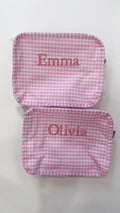 Wipeable Pink Gingham Stacking Set