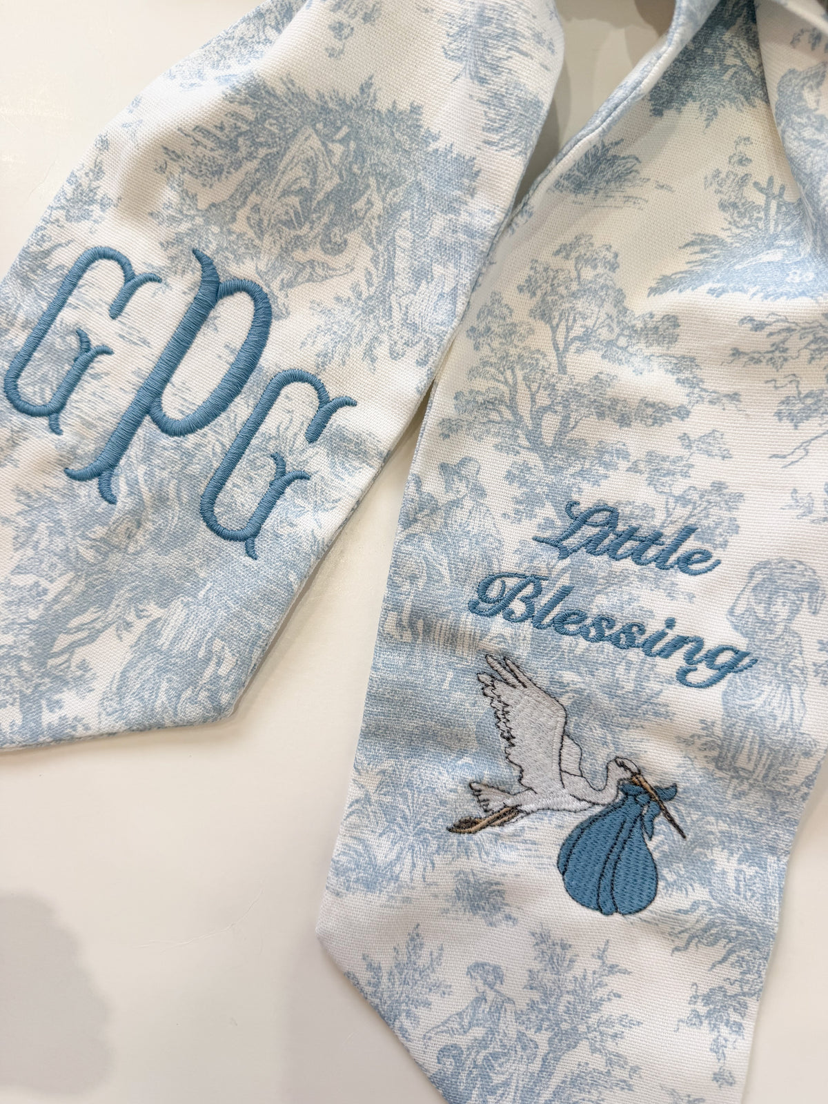 Baby bow sash- Little Blessing
