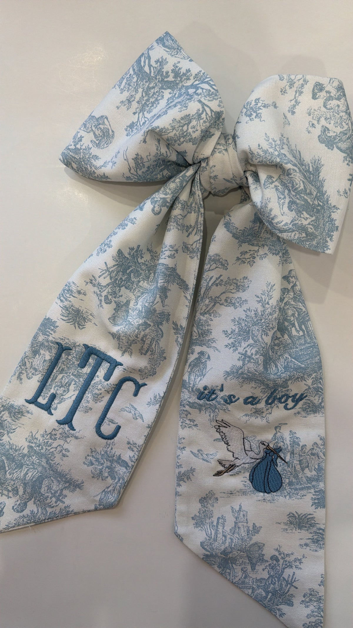 Baby bow sash-It's a Boy